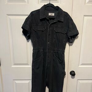 We The Free Charcoal/Washed Denim Jumpsuit